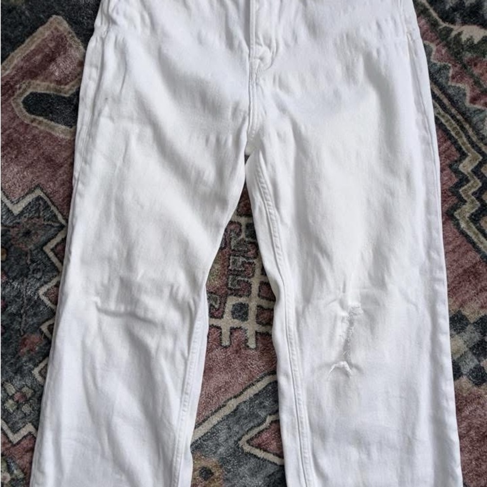 Risen size 9 Women's White Ankle Jeans